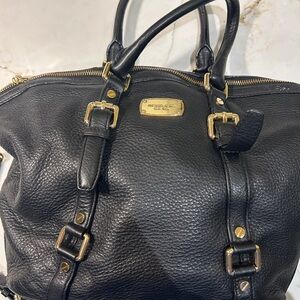 Michael Kors Black Tote with Gold Hardware Interior